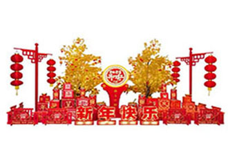 商场园区新年节庆美陈布置实景案例