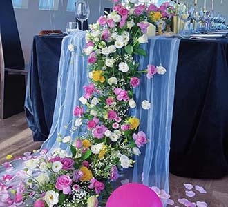 鲜花瀑布