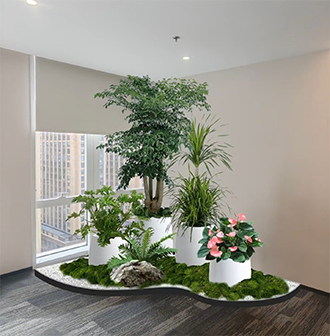 新中式微景观花艺造景实景案例